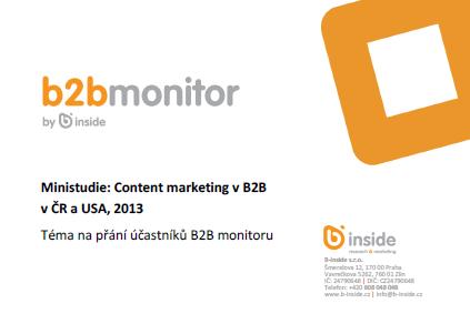 Content marketing v B2B