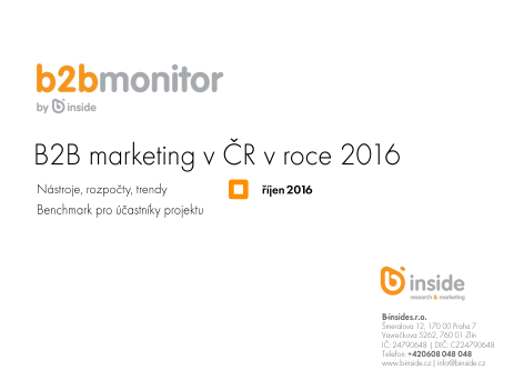 B2B marketing v ČR v roce 2016